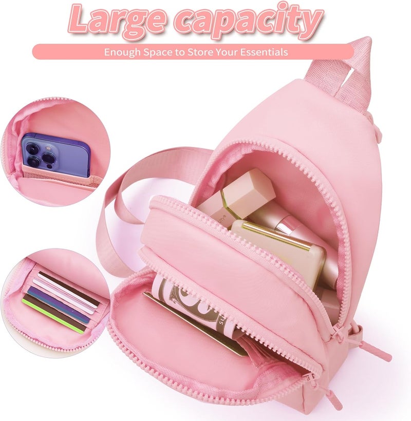 Fystdtote Birthday Gift for 5 6 7 8 9 10 11 12 13 14 15 16 Year Old Girls Fanny Pack Crossbody Bags for Women,Cute Trendy Stuff - Peach,A - Image 3